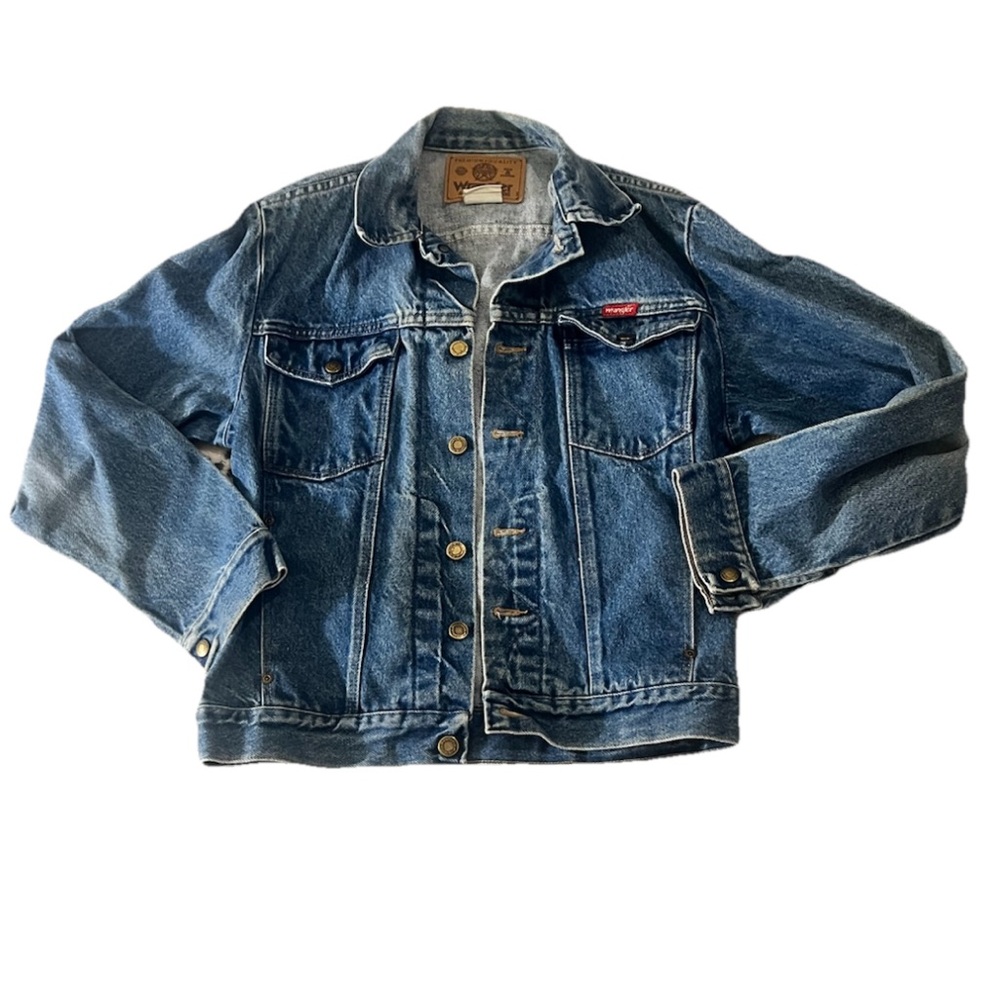 90s vintage men’s Wrangler denim jacket 100% cotton